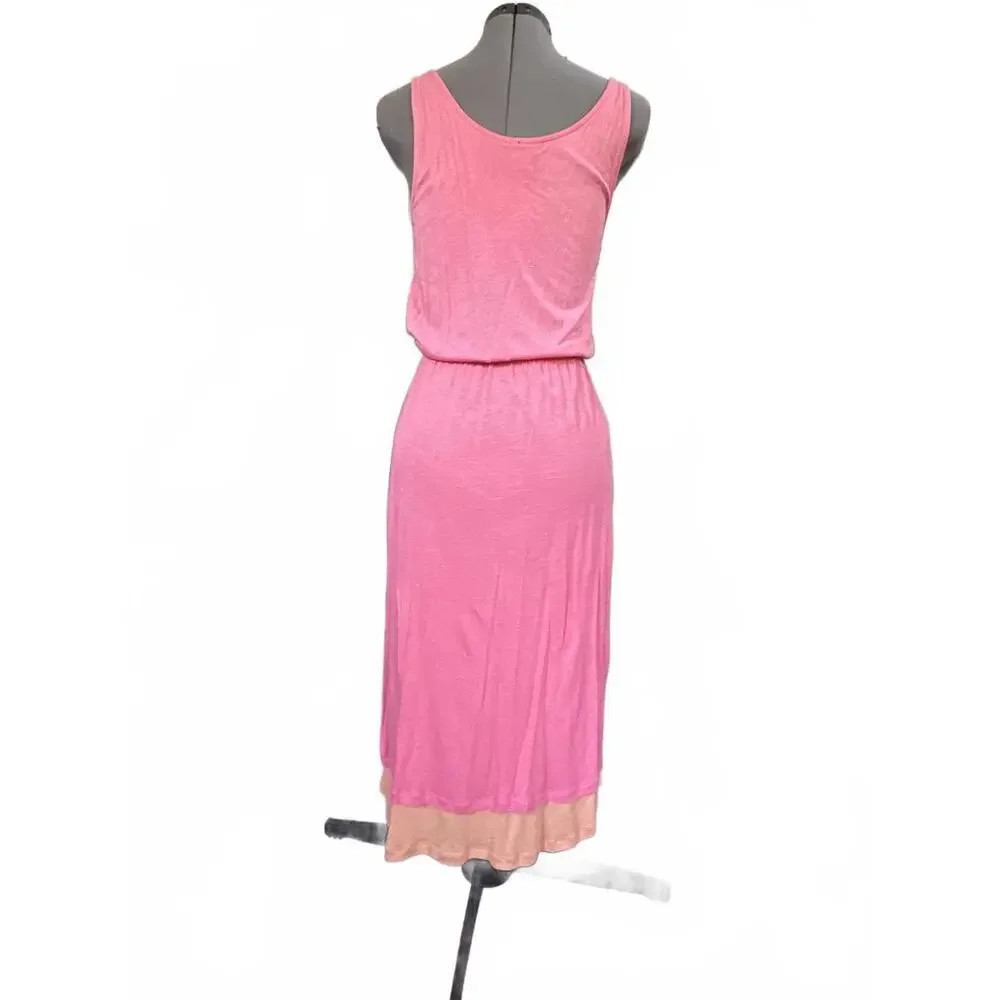 Cynthia Rowley Pink Cowl Neck Midi Dress Size XS - Picture 4 of 10